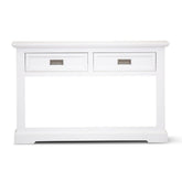 Laelia Console Hallway Entry Table 125cm Solid Acacia Timber Wood Coastal -White